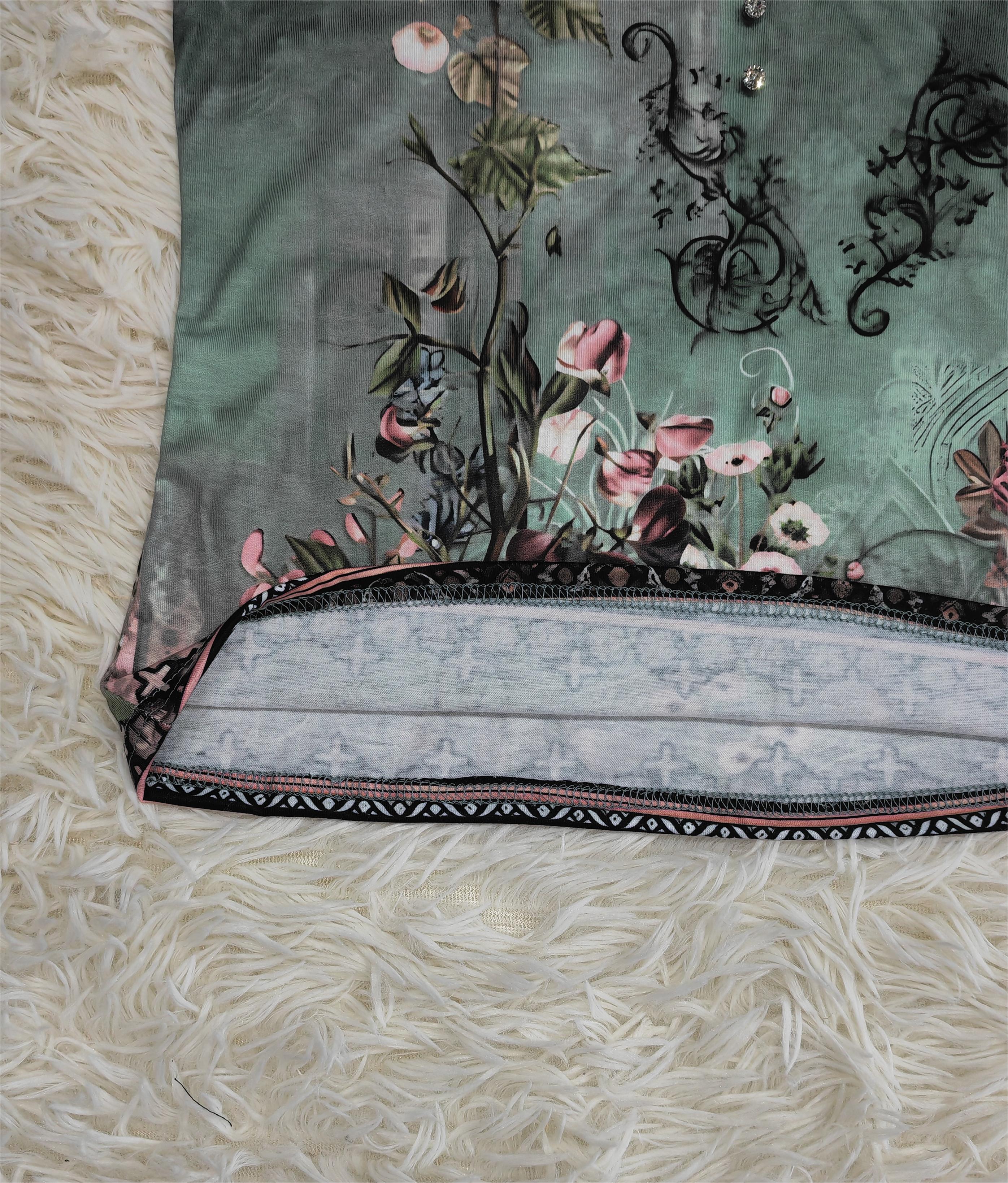 Ärmelloses Oberteil mit Aquarell-Blumendesign