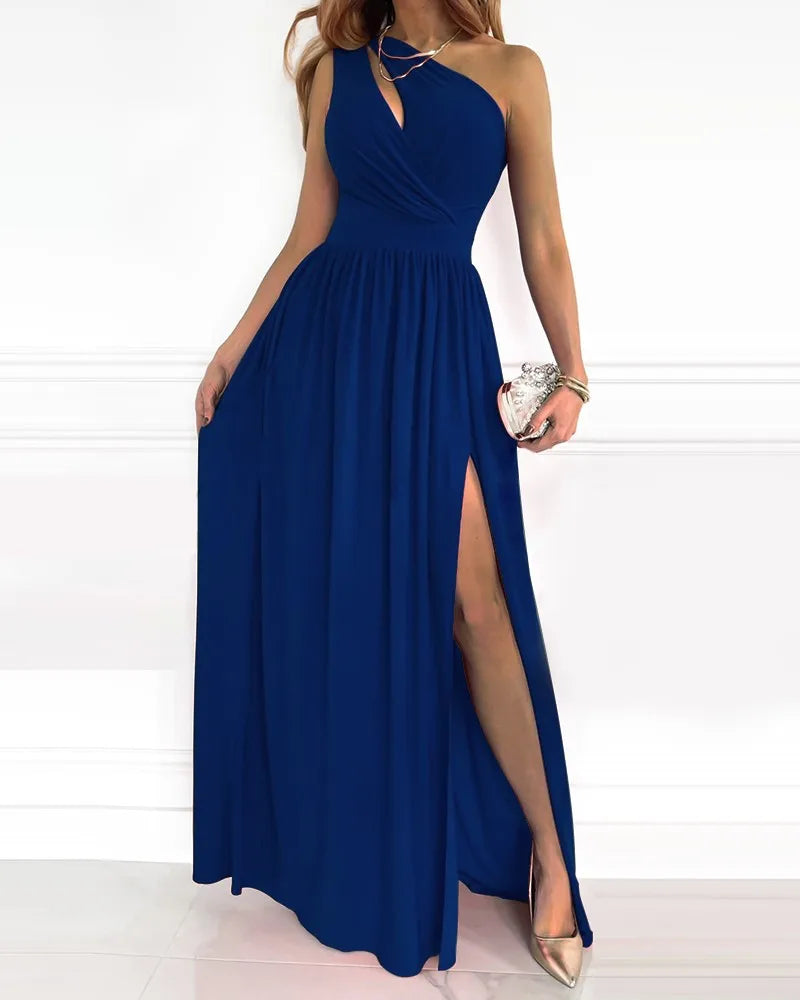 Asymmetrisches, elegantes Maxikleid