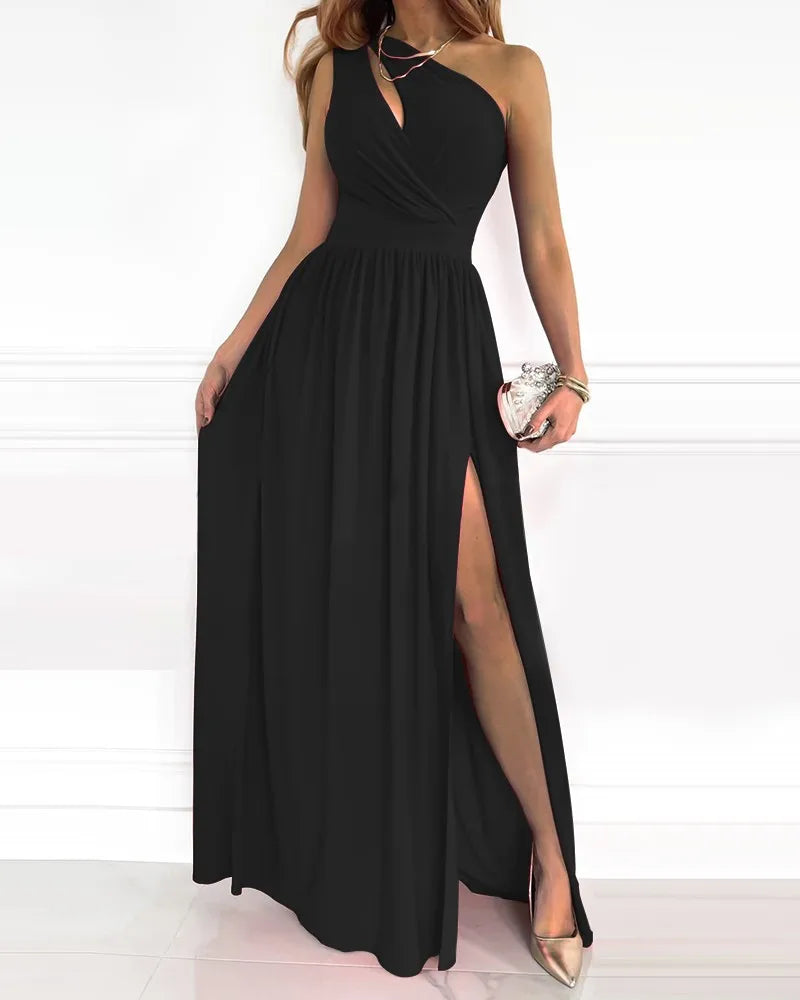 Asymmetrisches, elegantes Maxikleid