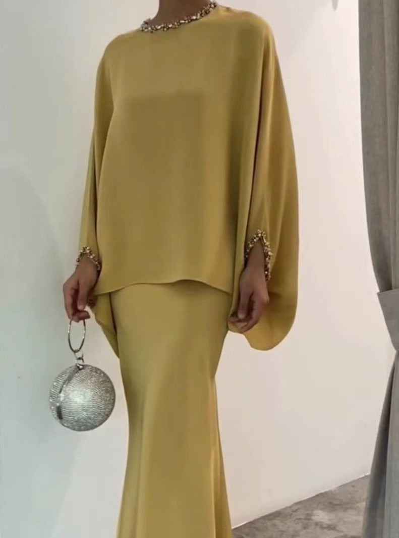 Asya - Perlenbesetztes Kleid-Set aus Amerika