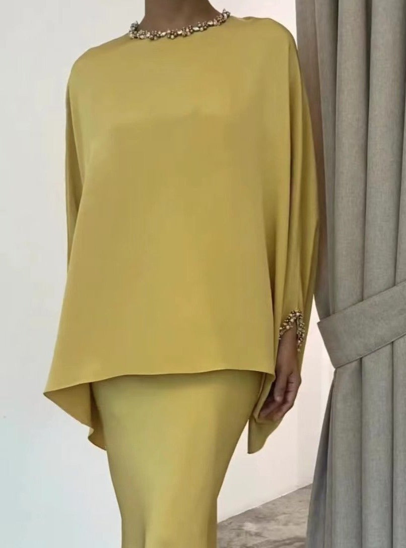 Asya - Perlenbesetztes Kleid-Set aus Amerika