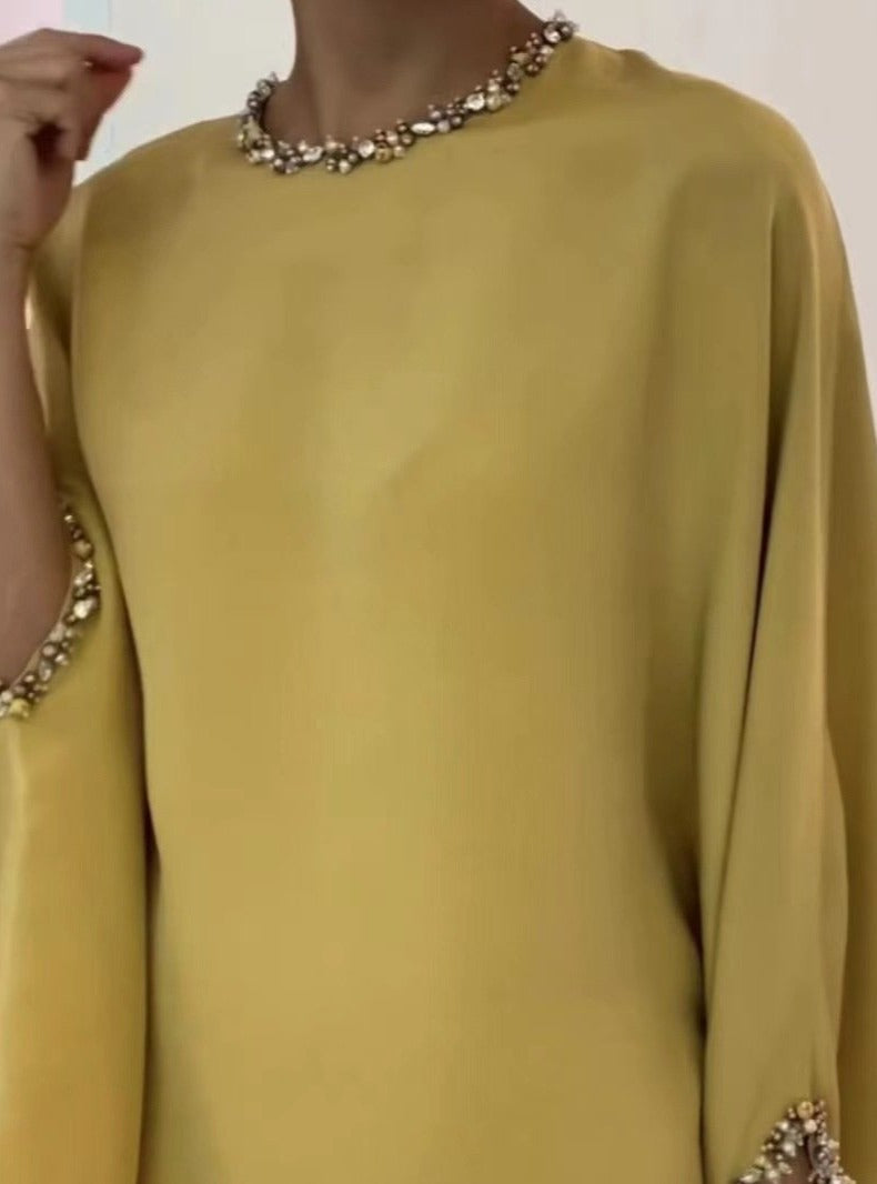 Asya - Perlenbesetztes Kleid-Set aus Amerika